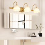 Bathroom Mirror Wall Light Brass Finish Integrated LED