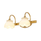 Bathroom Mirror Wall Light Brass Finish Integrated LED