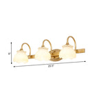 Bathroom Mirror Wall Light Brass Finish Integrated LED