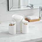 Bathroom Organizer 2-in-1 Dispenser & Storage Dust-Free Lid