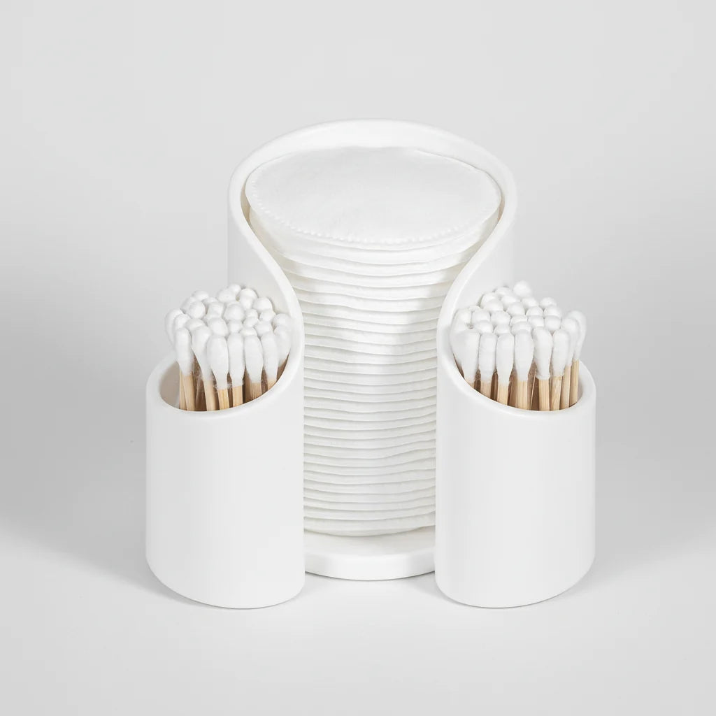 Bathroom Organizer 2-in-1 Dispenser & Storage Dust-Free Lid