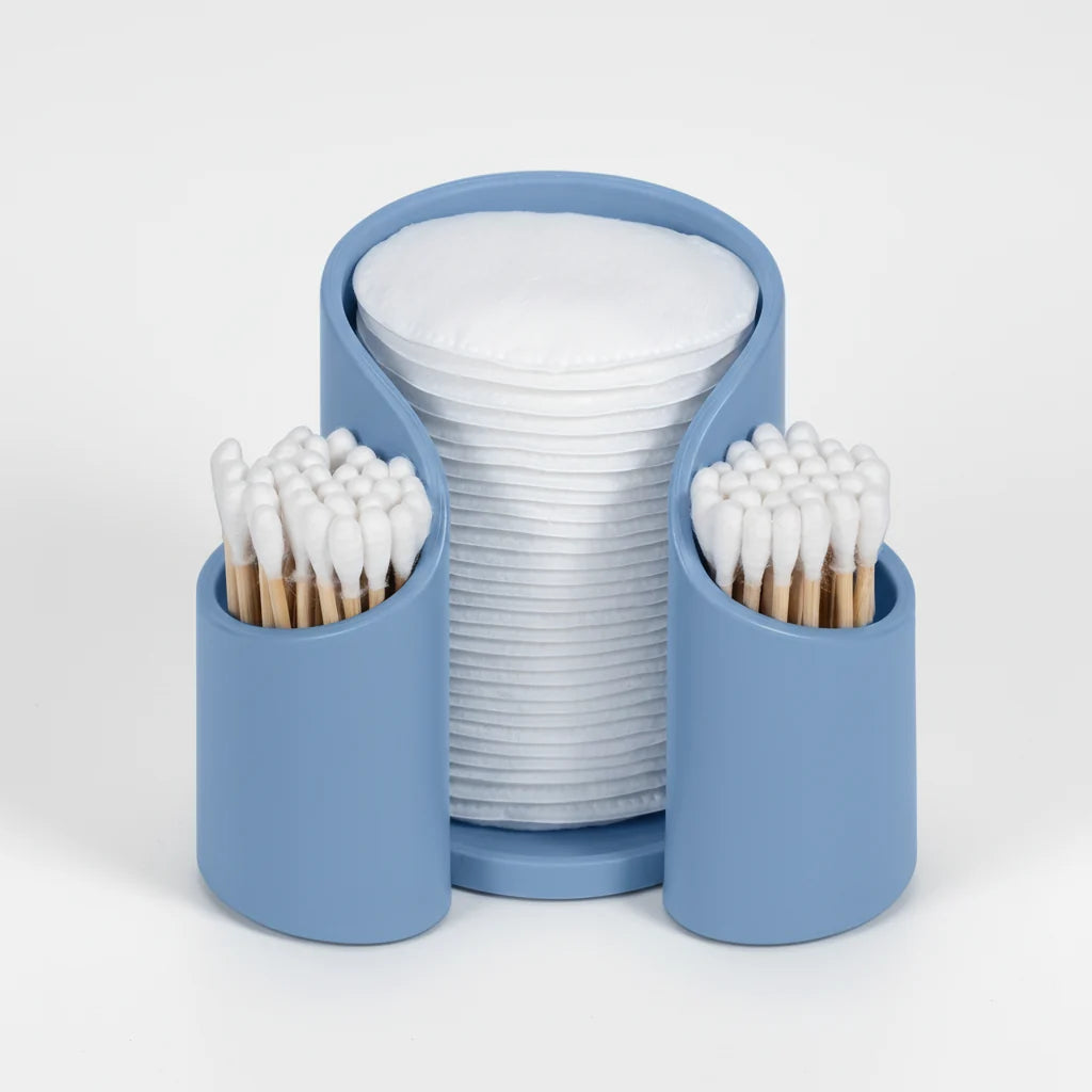 Bathroom Organizer 2-in-1 Dispenser & Storage Dust-Free Lid