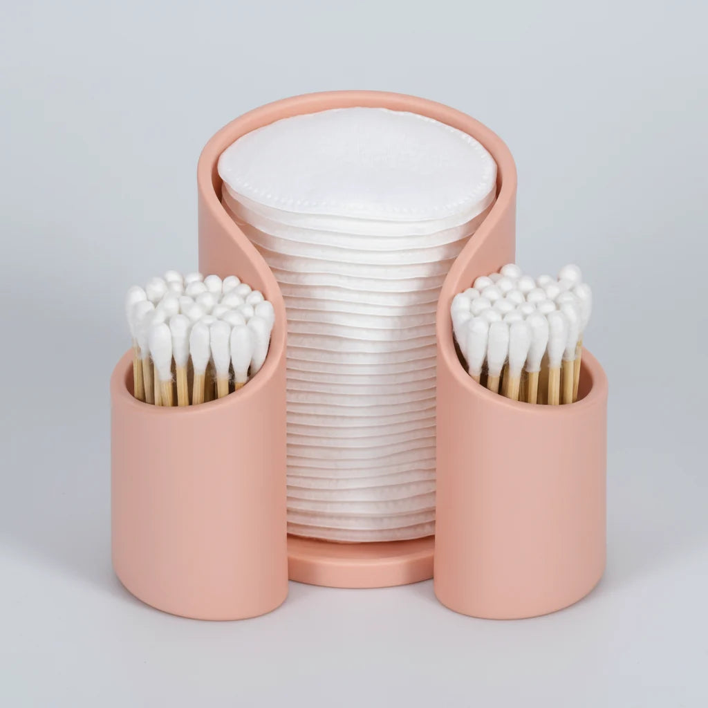 Bathroom Organizer 2-in-1 Dispenser & Storage Dust-Free Lid