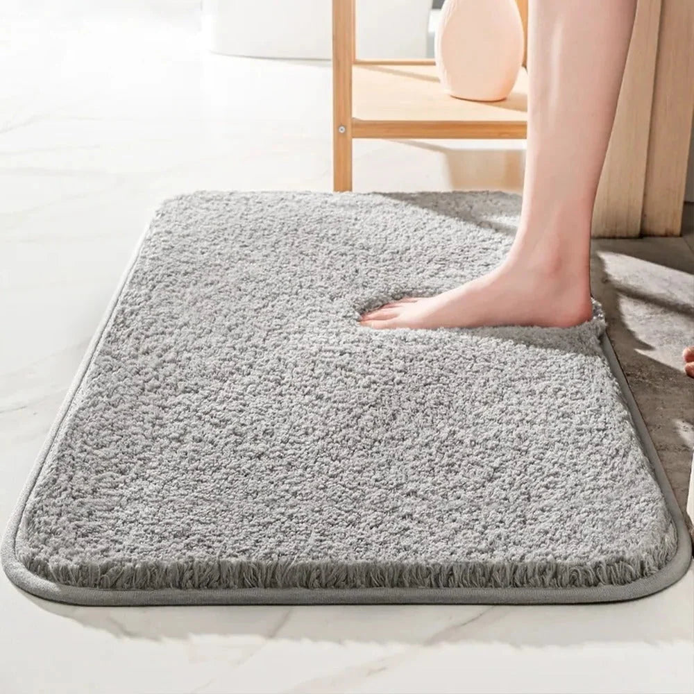 Bathroom Rug Absorbent Pile & Non-Slip Rubber Backing