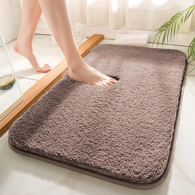 Bathroom Rug Absorbent Pile & Non-Slip Rubber Backing