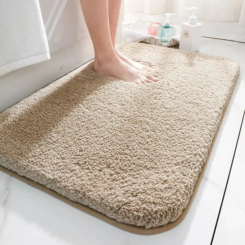 Bathroom Rug Absorbent Pile & Non-Slip Rubber Backing