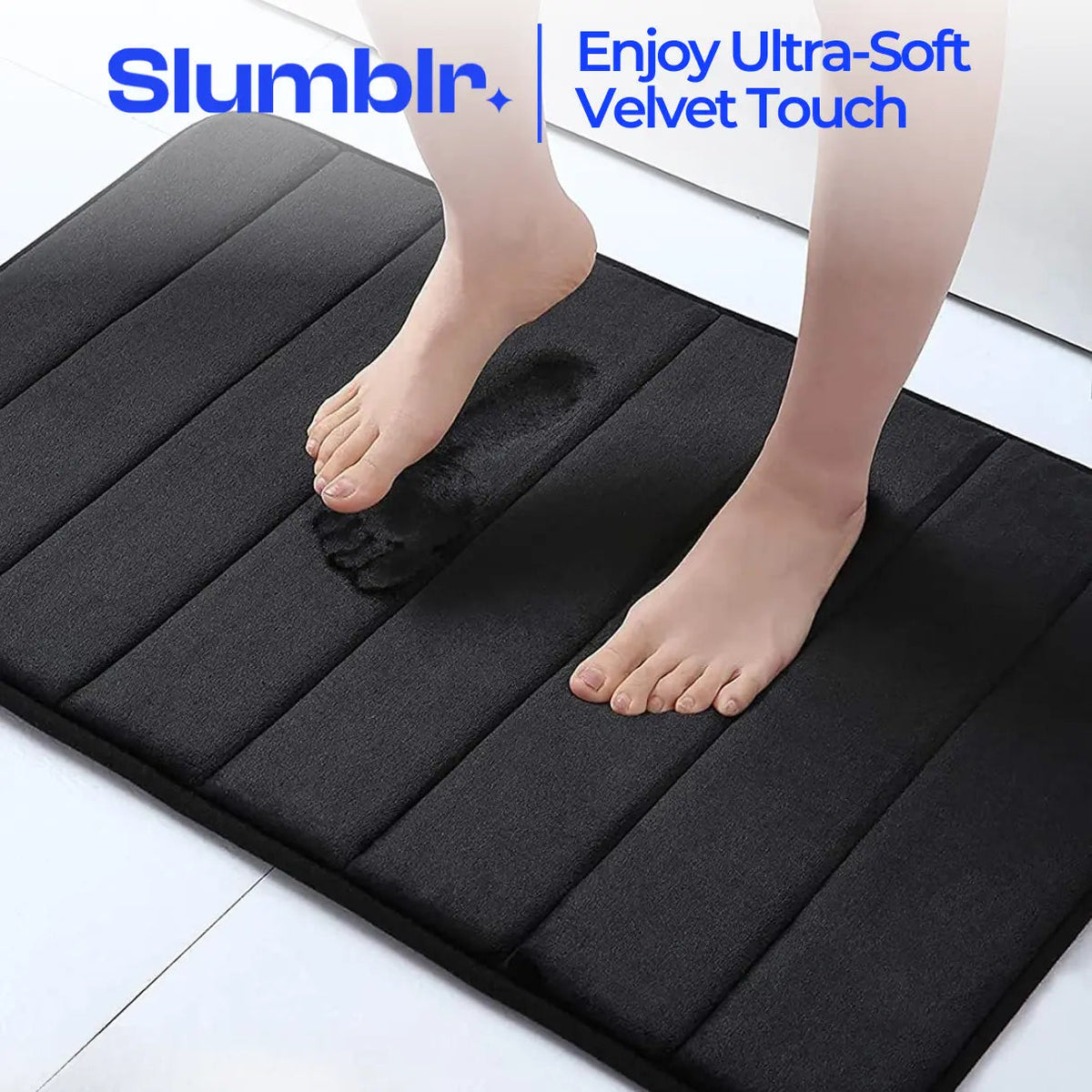 Bathroom Rug Set Velvet Memory Foam & Non-Slip