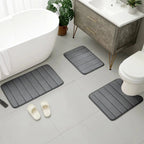 Bathroom Rug Set Velvet Memory Foam & Non-Slip