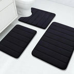 Bathroom Rug Set Velvet Memory Foam & Non-Slip