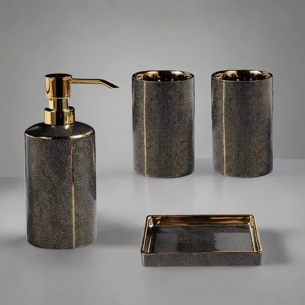Bathroom Set Ceramic Compact Pump & Soap Dish