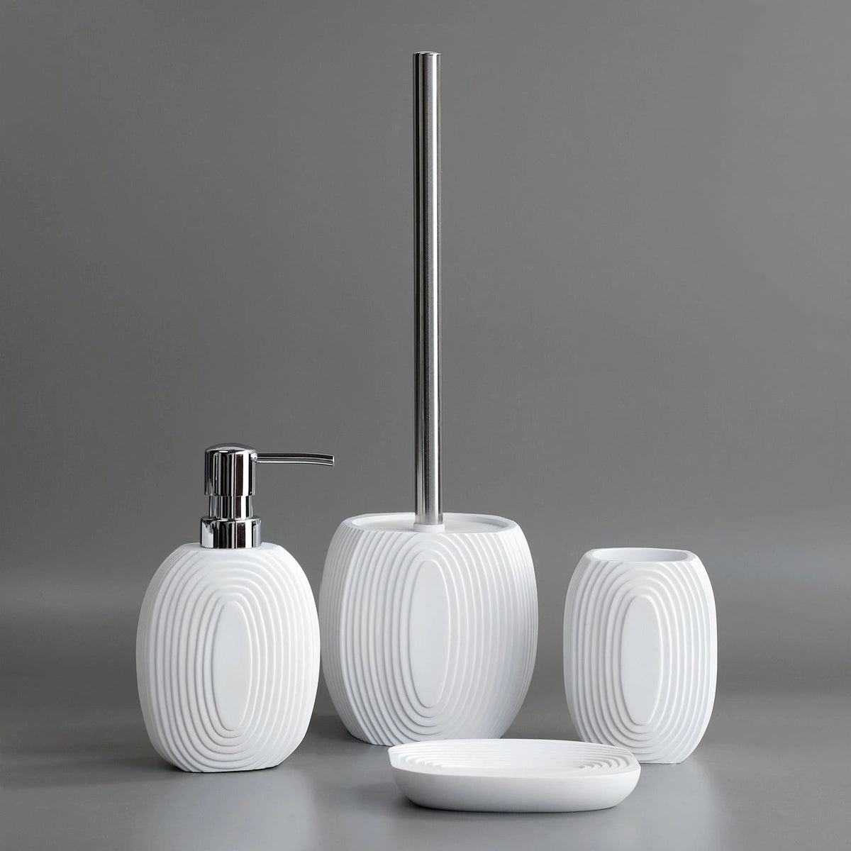 Bathroom Set Wall-Mounted Stainless Steel 4-Piece