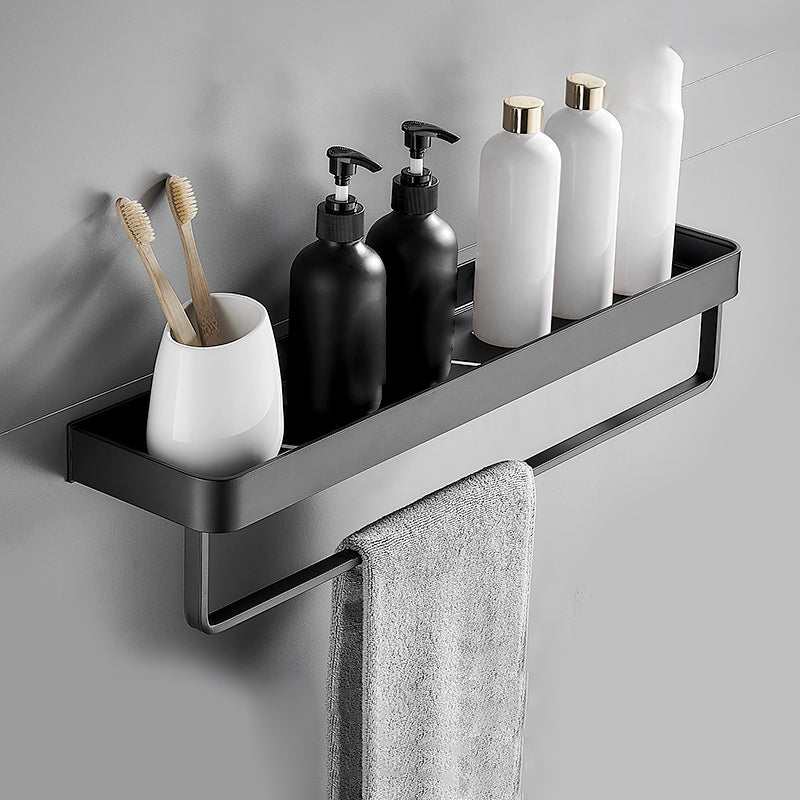 Bathroom Shelf Matte Black Stainless Steel Rust-Resistant