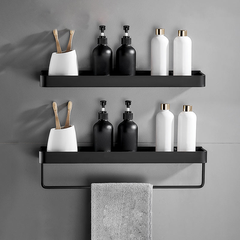 Bathroom Shelf Matte Black Stainless Steel Rust-Resistant