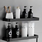 Bathroom Shelf Matte Black Stainless Steel Rust-Resistant