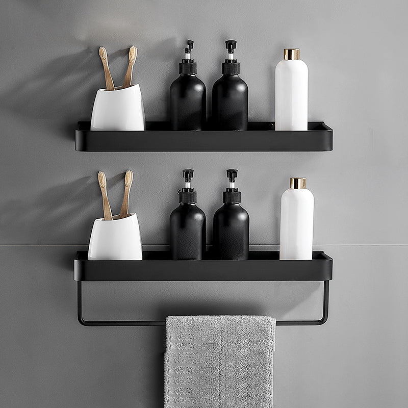 Bathroom Shelf Matte Black Stainless Steel Rust-Resistant