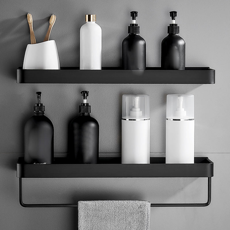 Bathroom Shelf Matte Black Stainless Steel Rust-Resistant