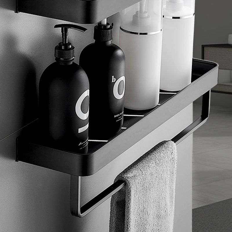 Bathroom Shelf Matte Black Stainless Steel Rust-Resistant