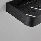 Bathroom Shelf Matte Black Stainless Steel Rust-Resistant