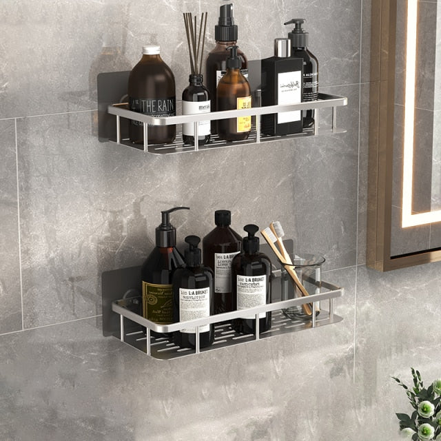 Bathroom Shelf Metal Suction Cup Tool-Free