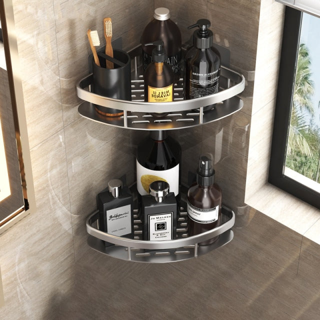 Bathroom Shelf Metal Suction Cup Tool-Free