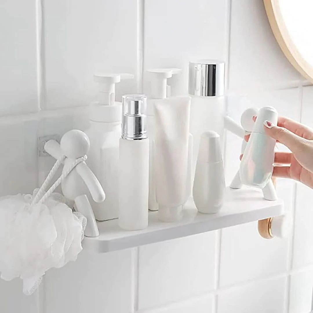 Bathroom Shelf Self-Adhesive No-Drill Space-Saving