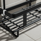 Bathroom Shelf Two-Tier Wrought Iron Suction Mount