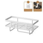 Bathroom Shelf Two-Tier Wrought Iron Suction Mount