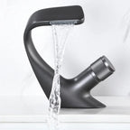 Bathroom Sink Faucet Waterfall Spout & Single-Handle