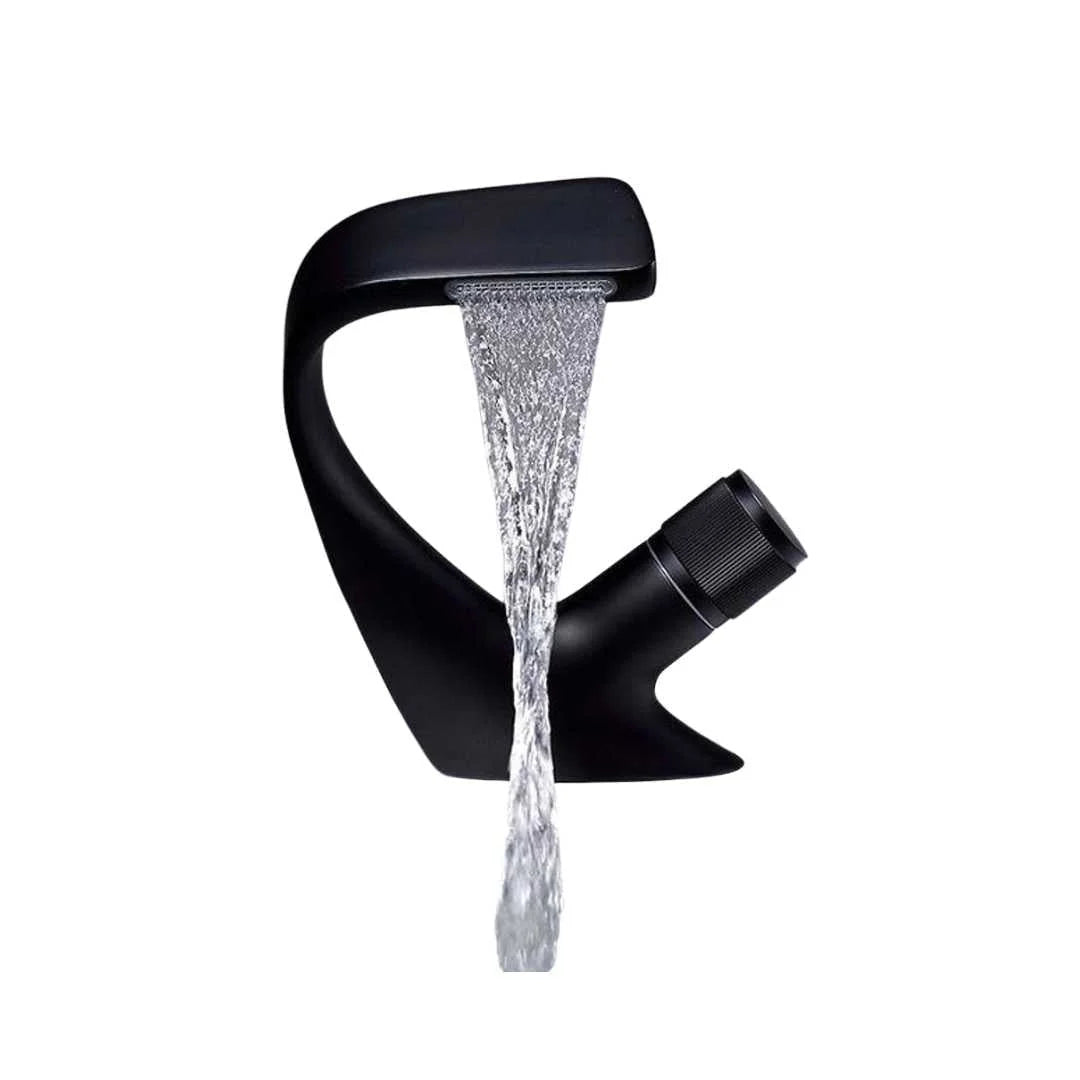 Bathroom Sink Faucet Waterfall Spout & Single-Handle