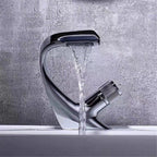Bathroom Sink Faucet Waterfall Spout & Single-Handle