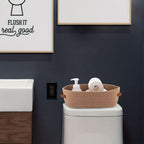 Bathroom Storage Basket Oval Woven Cotton Rope Lightweight