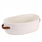 Bathroom Storage Basket Oval Woven Cotton Rope Lightweight