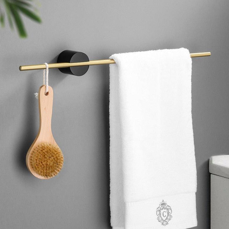 Bathroom Towel Bar Adjustable Brushed Aluminum Mounting Hardware Included