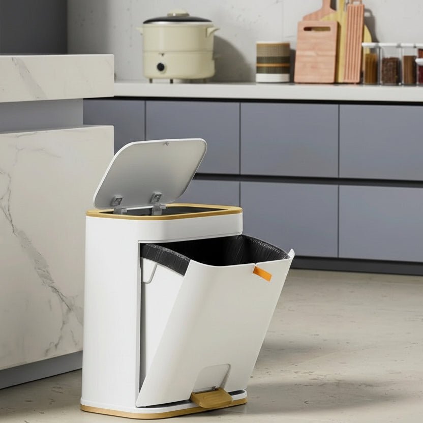 Bathroom Trash Can Odor Control Lid Space-Saving ABS