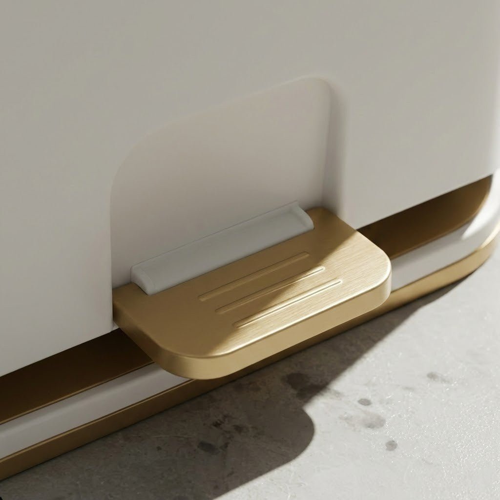 Bathroom Trash Can Odor Control Lid Space-Saving ABS