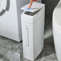 Bathroom Trash Can Slim Hidden Toilet Brush 4.5L