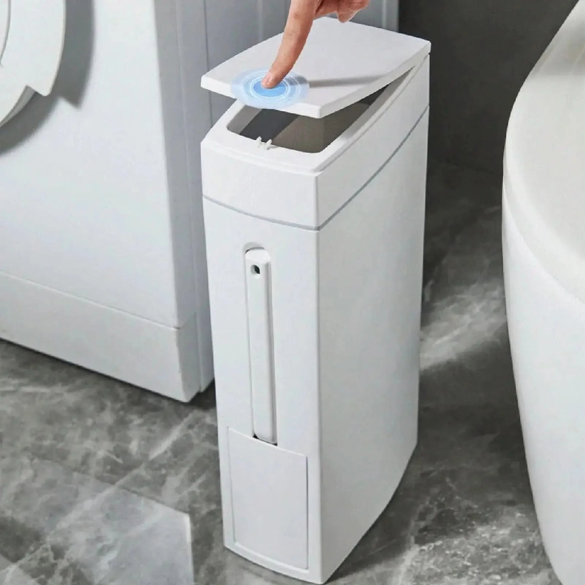 Bathroom Trash Can Slim Hidden Toilet Brush 4.5L