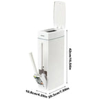 Bathroom Trash Can Slim Hidden Toilet Brush 4.5L