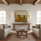 Bathroom Wall Lamp Hardwired Shadow-Free Alabaster & Ribbed Glass