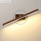 Bathroom Wall Sconce Wood Veneer Acrylic Shade LED