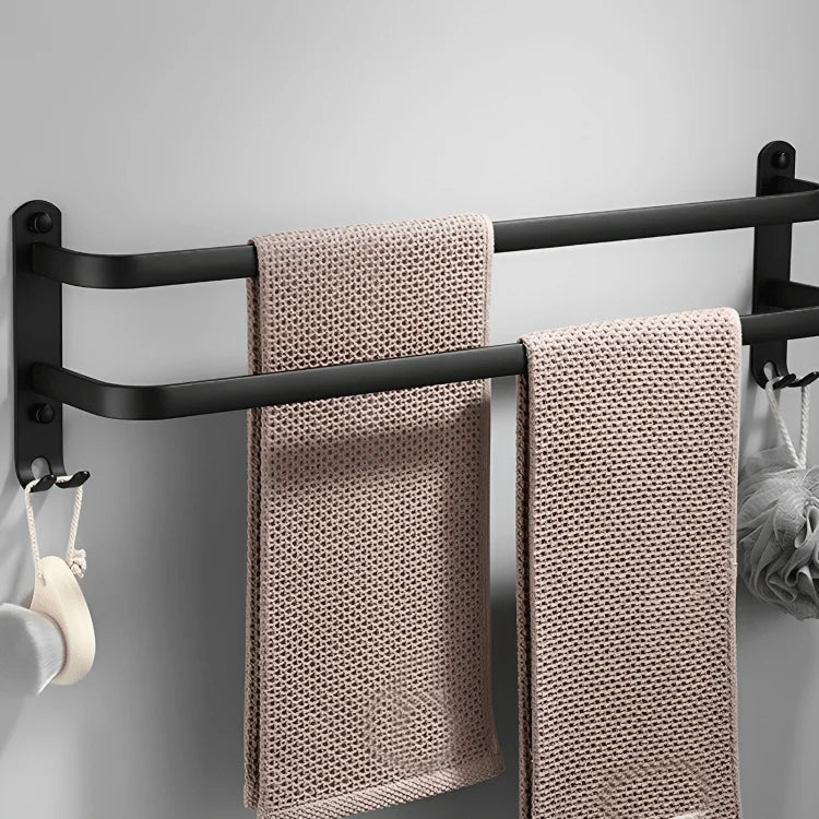 Bathroom Wall Shelf Corrosion-Resistant Aluminum Integrated Towel Bar