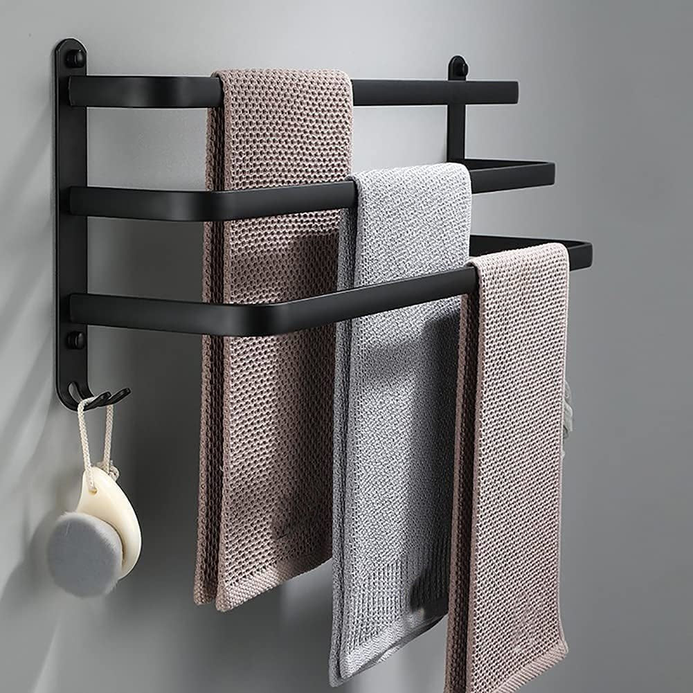 Bathroom Wall Shelf Corrosion-Resistant Aluminum Integrated Towel Bar