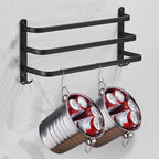 Bathroom Wall Shelf Corrosion-Resistant Aluminum Integrated Towel Bar