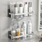 Bathroom Wall Shelf Drill-Free Adhesive Stainless Steel