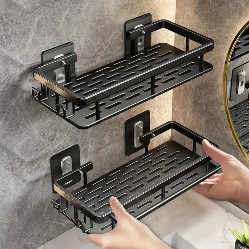 Bathroom Wall Shelf Drill-Free Adhesive Stainless Steel