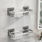 Bathroom Wall Shelf Drill-Free Adhesive Stainless Steel