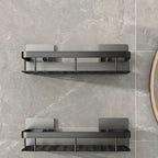 Bathroom Wall Shelf Drill-Free Adhesive Stainless Steel