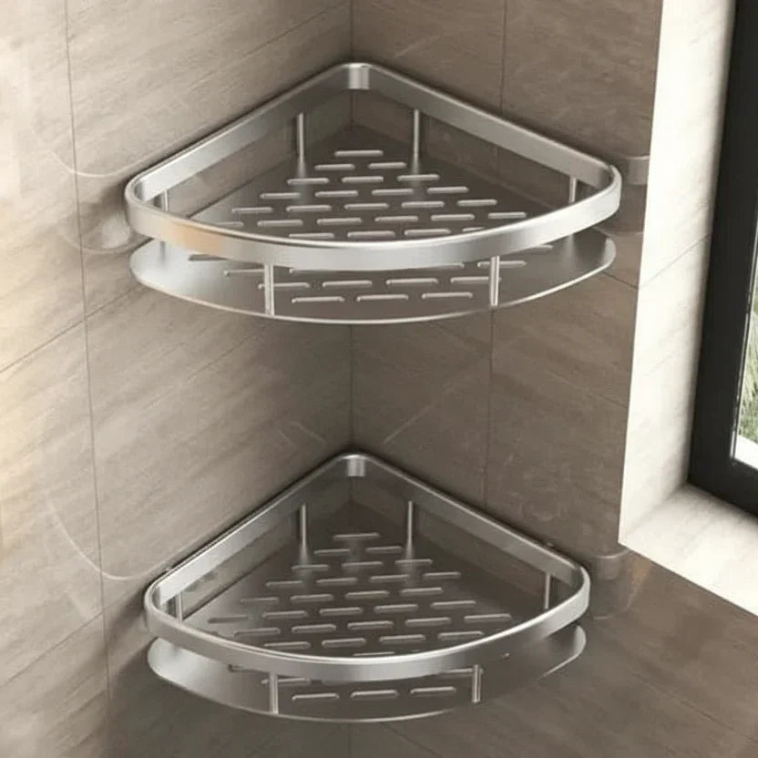 Bathroom Wall Shelf Drill-Free Adhesive Stainless Steel