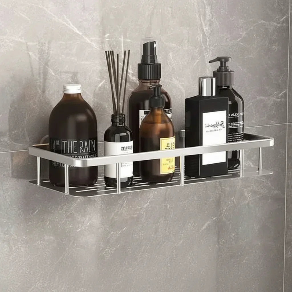 Bathroom Wall Shelf Drill-Free Adhesive Stainless Steel