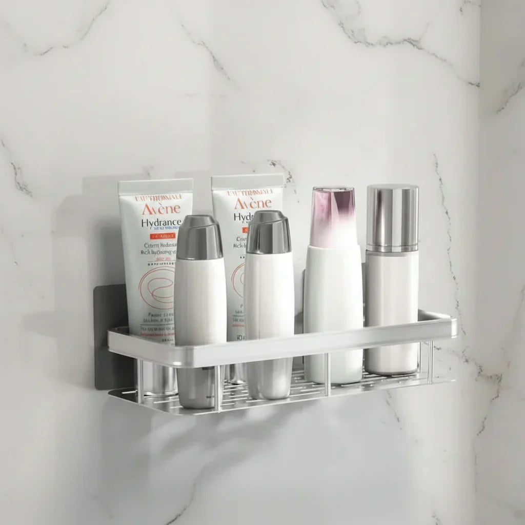 Bathroom Wall Shelf Drill-Free Adhesive Stainless Steel